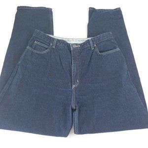 🎰 Lands End Womens Jeans 16T Relaxed Fit Straight Leg Tapered Dark Blue SL10E